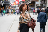 Leather Backpack model shot - Maison Davis