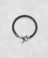 The Braid sterling silver bracelet – handcrafted 925 silver braided chain bracelet with toggle clasp