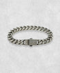 Cuban sterling silver bracelet closed– handmade Italian 925 silver chain with black oxidized finish and visible clasp