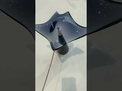 
Video of Manta Ray by Lee Sang-yong – kinetic art sculpture gently balancing and moving with graceful manta ray-inspired motion`
