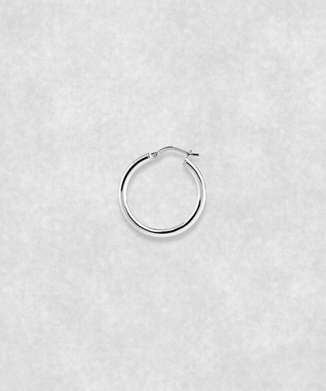 Silver hoop earrings available in three sizes –  large minimalist hoops